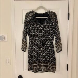 Black and White Patterned Dress